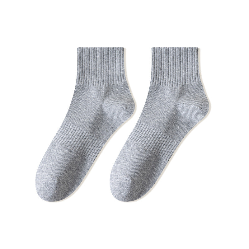 Sports socks men's stockings spring and summer sweat-absorbing and breathable medium tube socks towel bottom stockings sports basketball white socks tide wholesale