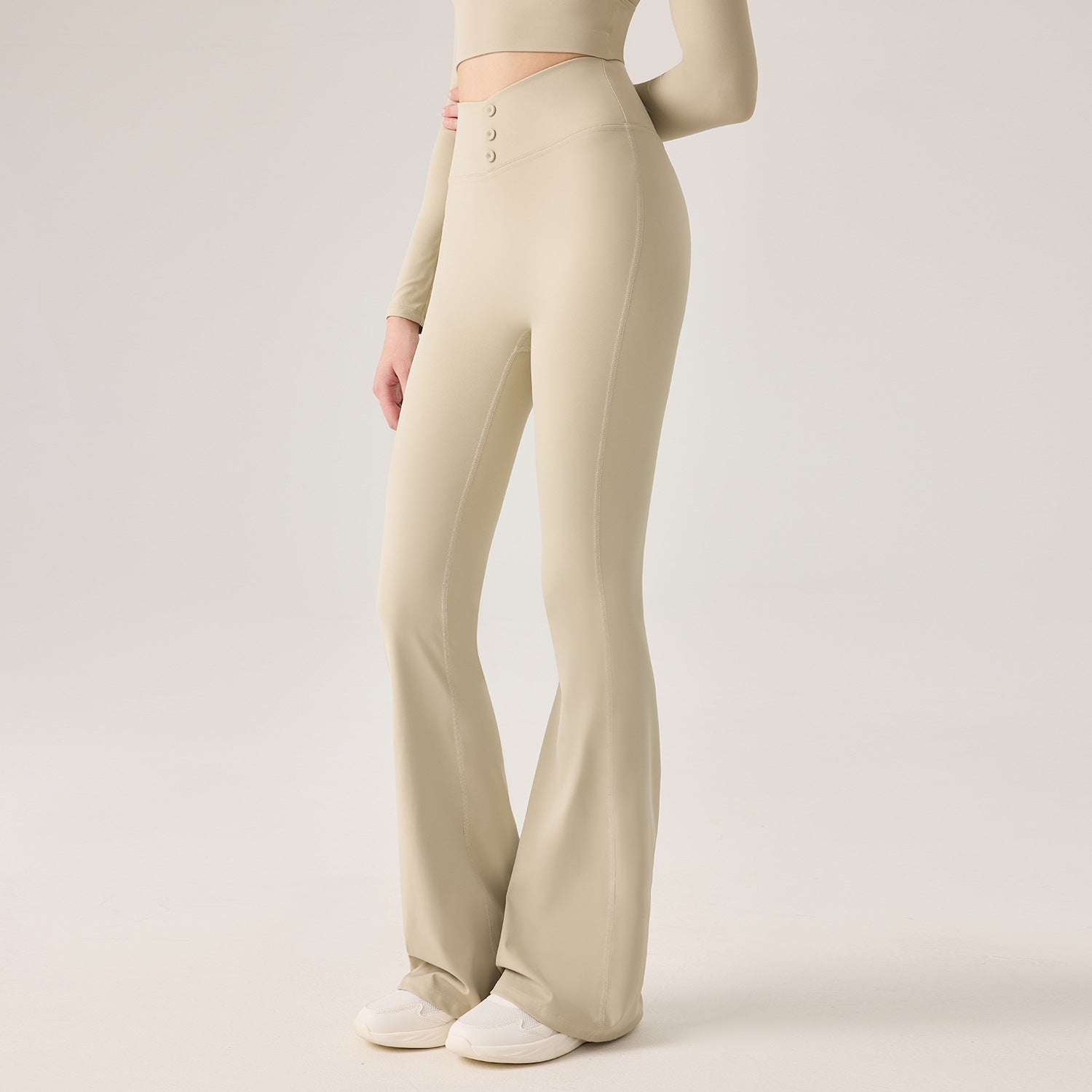 New American trumpet yoga pants high waist hip lift thin sports wide leg pants tight casual high elastic fitness trousers