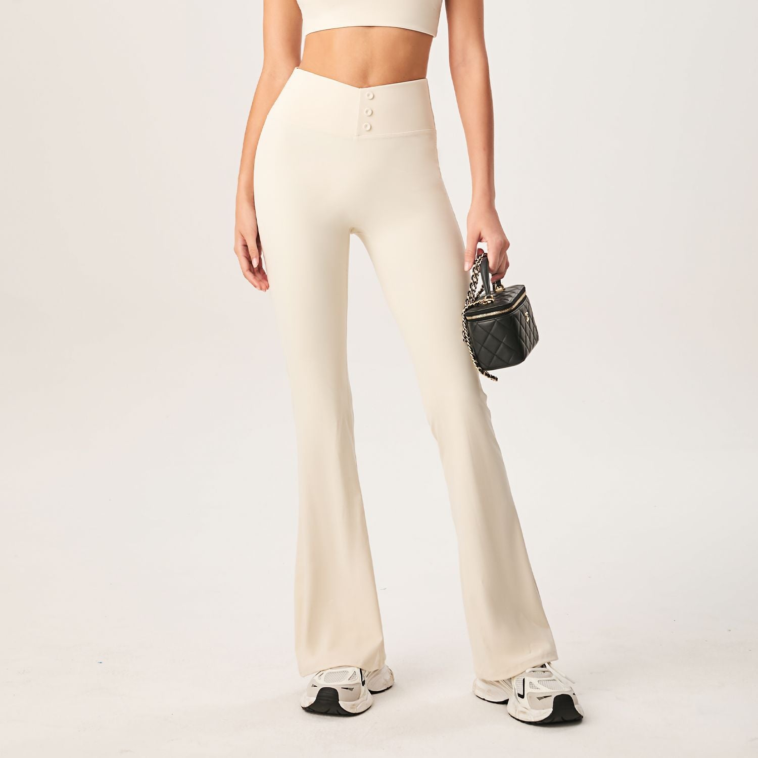 New American trumpet yoga pants high waist hip lift thin sports wide leg pants tight casual high elastic fitness trousers