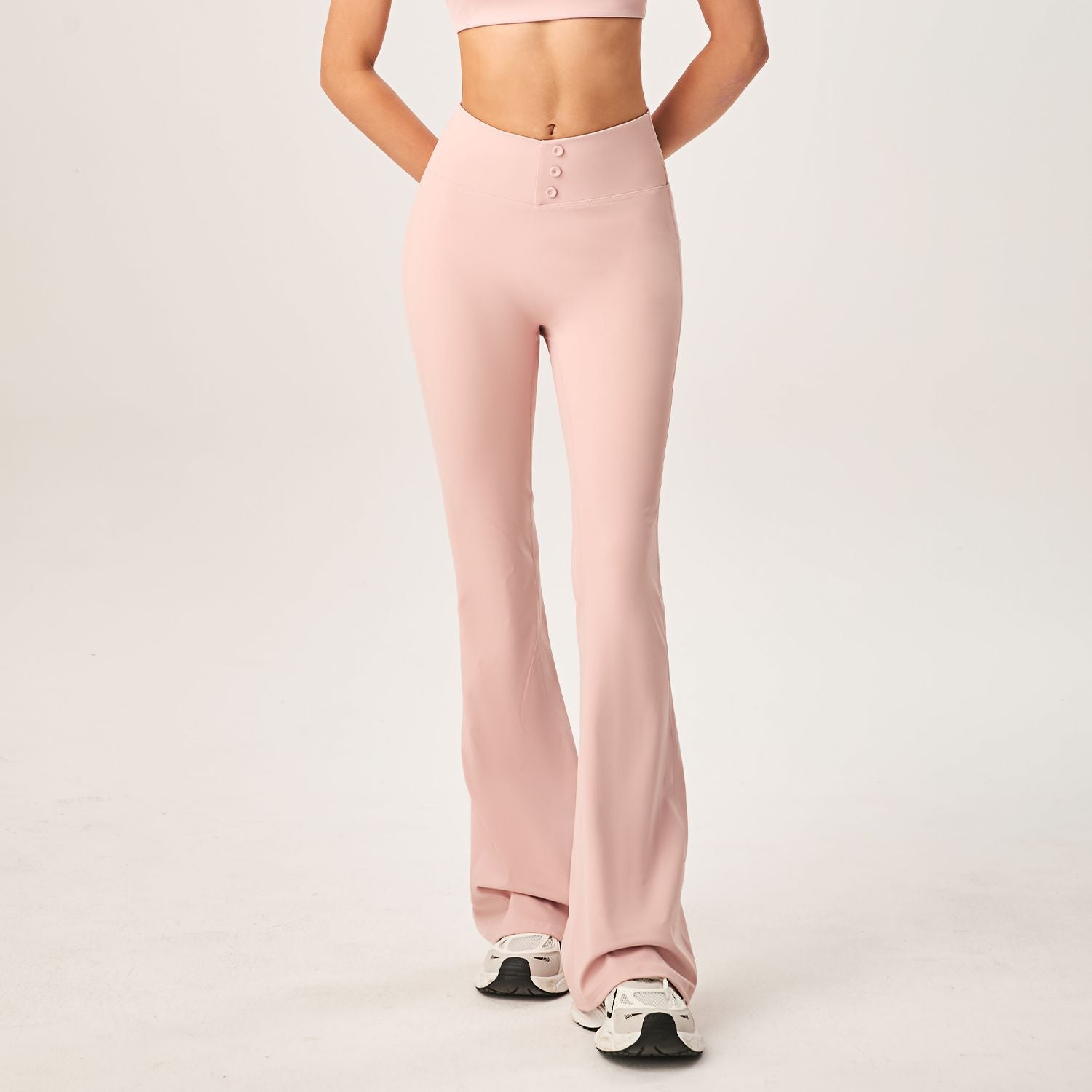 New American trumpet yoga pants high waist hip lift thin sports wide leg pants tight casual high elastic fitness trousers