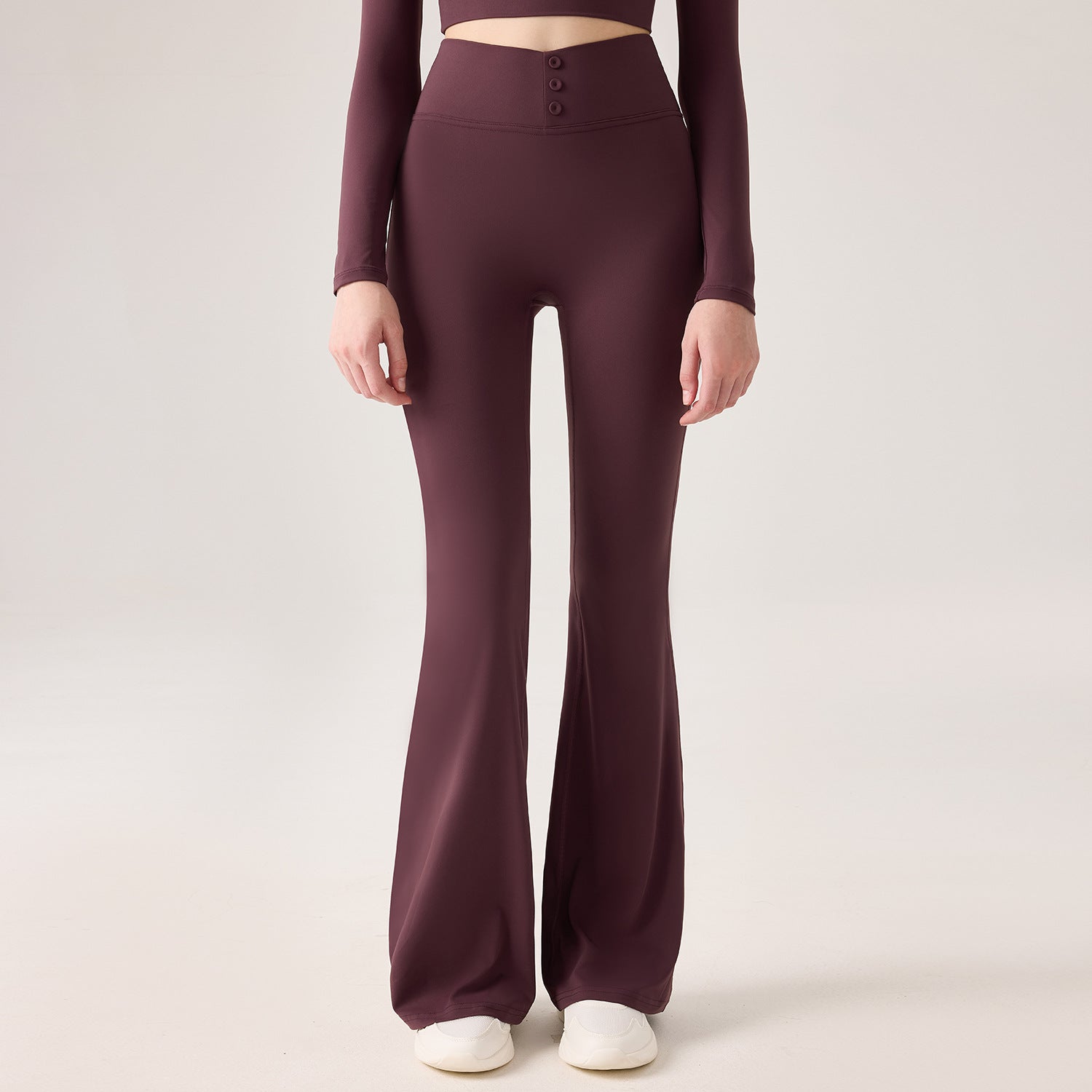 New American trumpet yoga pants high waist hip lift thin sports wide leg pants tight casual high elastic fitness trousers